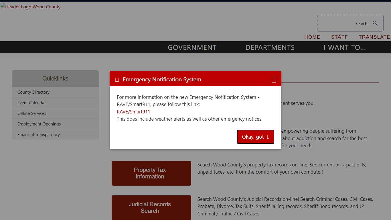 Online Services Wood County, Texas
